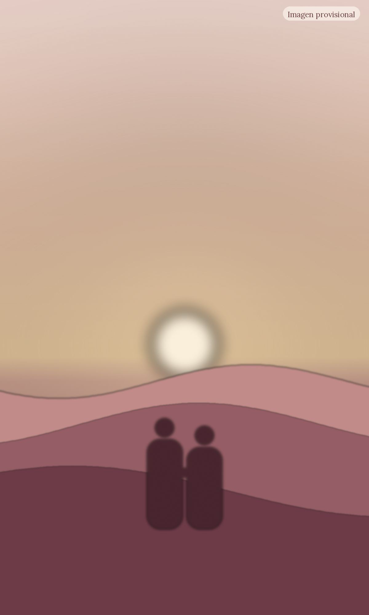 Imagen provisional: atardecer ámbar con una pareja de espaldas